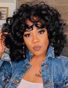 Wholesale Short Afro Curly Kinky Wig Fulffy Wave Synthetic Hair Wigs for Black Women Ombre Brown Blonde Short Curly Wigs