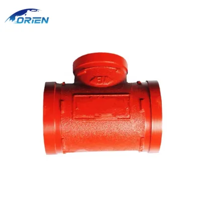 Red Color Coated Galvanized Pipe Fittings: High-Quality Trench Tees with Clamp Connections