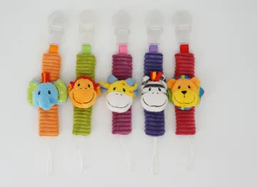 kids plush pacifier with rattles