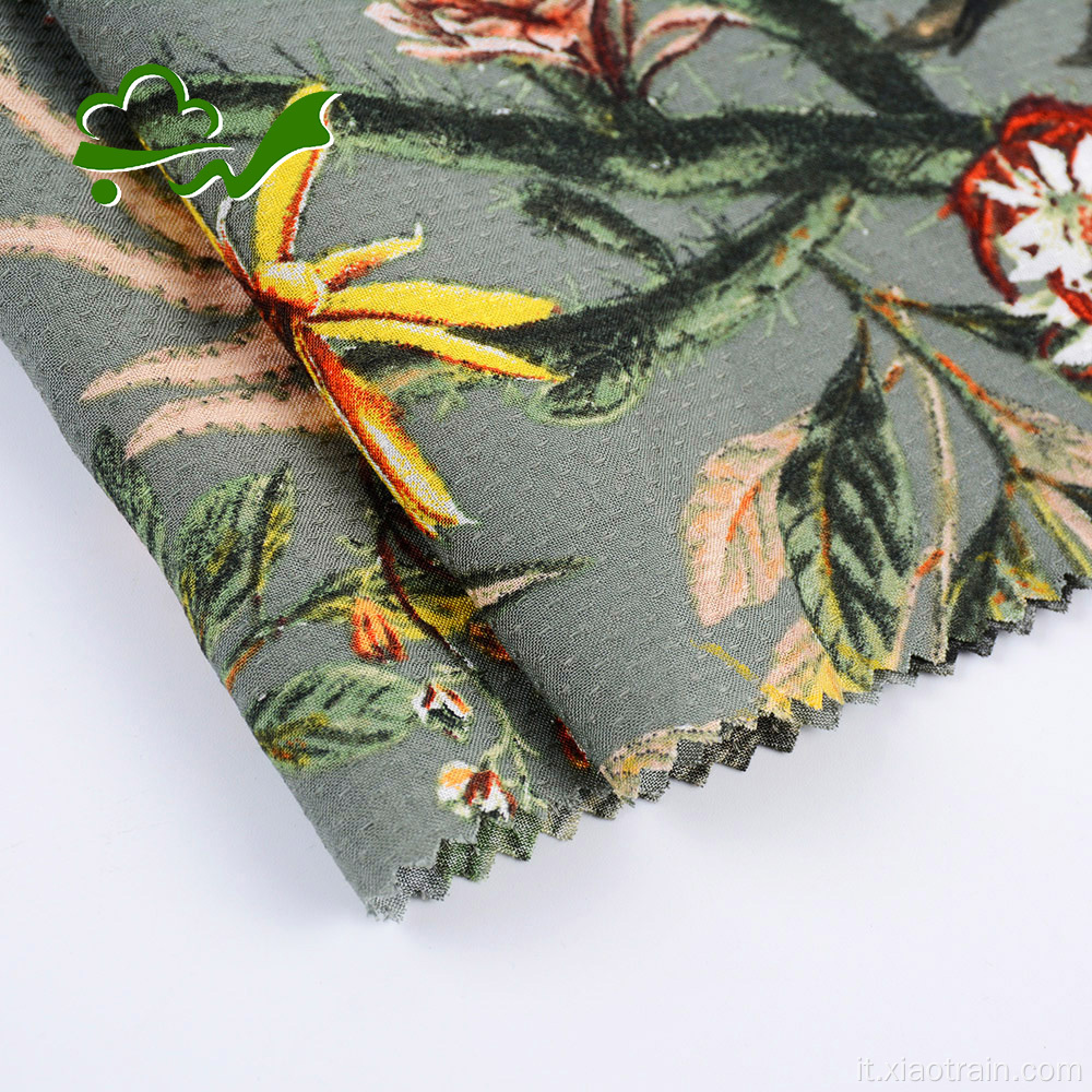 Tessuto stampato 100 rayon floreale per indumento vestito