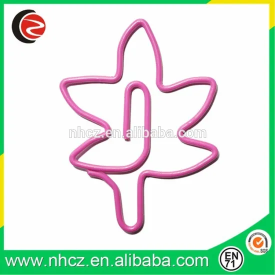Leaf shaped different kinds paper clips