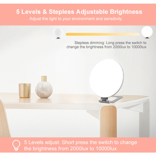 Lâmpada de luz do dia Slim Design sem terapia de luz LED UV