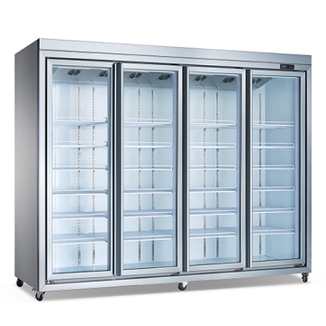 Vertical Glass Door Cooler for Drink and Vegetable Display in Commercial Store