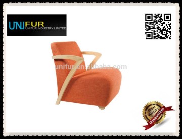 Fabric covered soft armchair for hotel and wedding party