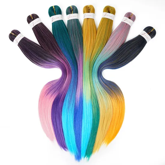 Ombre Easy Braids Professional Yaki Synthetic Jumbo Hair Tz Braids Pre-stretched Easy Long Braiding Hair