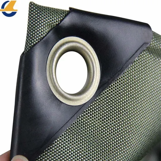 Polyester Canvas Tarps Black Waterproof Truck