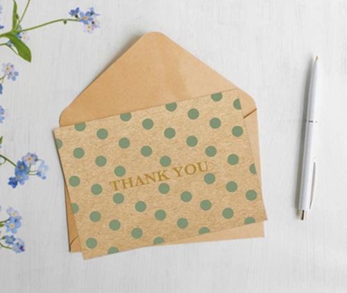 Customize unique, personalized brown thank you cards to convey sincere feelings - a new choice in the custom card industry