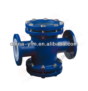 PFA Lined Sight Glass for chemical pipeline