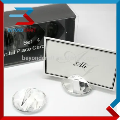 cheap glass diamond card holder decorations