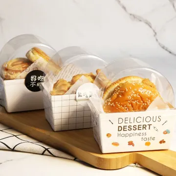 Customized printed paper cupcake takeout bakery box