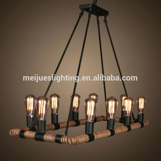 Hot sell luxury bedroom ceiling moroccan decorative hemp rope chandelier light