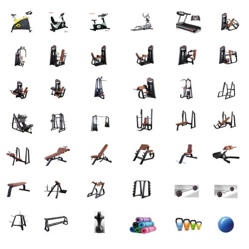 1000㎡ komplett kommersiellt gym utrustning paket