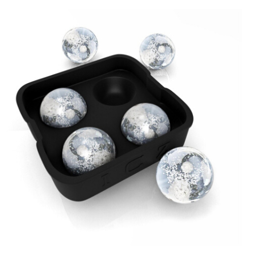 Reusable 4*4.5cm Sphere Silicone Ice Ball Maker Mold