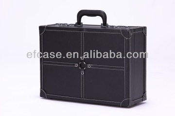 PROFESSIONAL BLACK PVC HAIRDRESSING HARD CASE WITH HANDLE