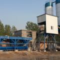 mini high quality hzs75 fixed concrete batching plant