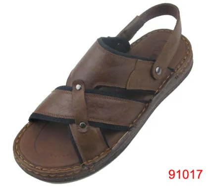 leather casual men sandals from factory