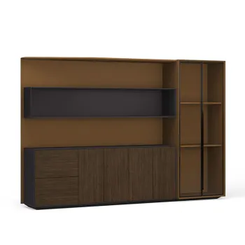 Modern Wooden Storage Bookshelf 2760*450*1980 - Factory Supply Custom Wood Bookcase