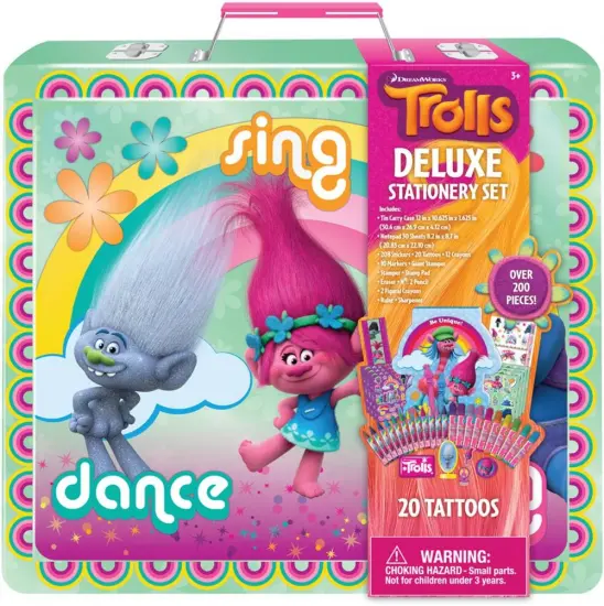 Trolls Metal Carry Box Deluxe Stationery Gift