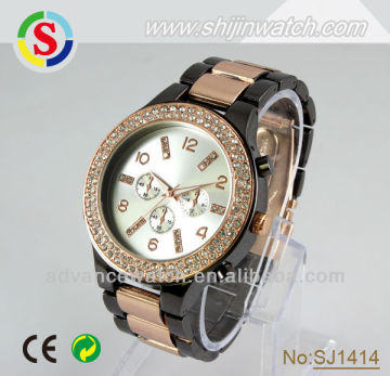 High quality custom logo metal steel mesh watch , simple men watch , mesh watch band