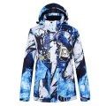 Men Printed Fabrics Wind Warm Ski Outfit