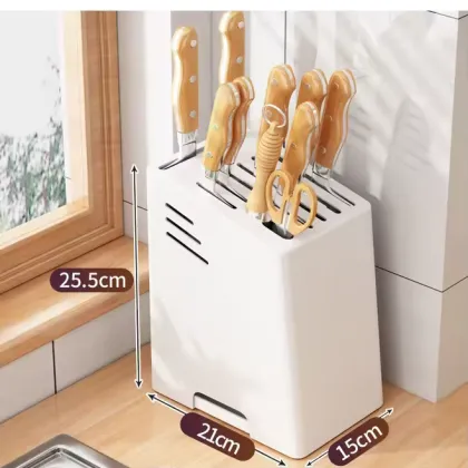 Stainless Steel Knife Block Holder - Exquisite Kitchen Knife Organizer