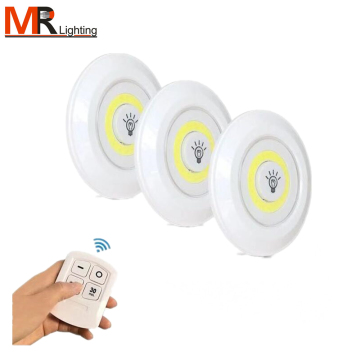 Super Bright Wireless COB LED Set with Remote - 150 Lumen Cabinet/Bedside Lights