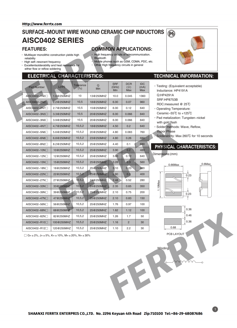 SMD Inductor AISC AISC-F