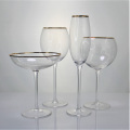 Crystal Gold Rimmed Champagne Flautes Coupe Glass Glass