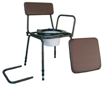 Stacking Commode Detachable Arms