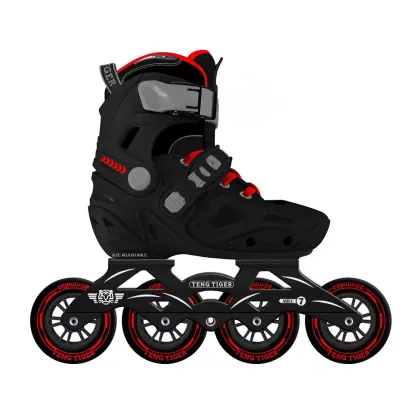 Pro Hard Boot 3 Big Wheel 110mm Junior Freestyle Skates: Outdoor Urban Roller Skates for Kids