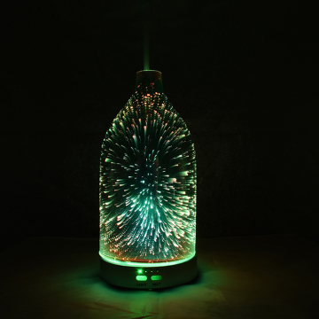 Night Light Aroma Diffuser: 3D Glass 100ml Essential Oil Diffuser