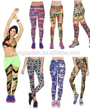 RM69 2015 new women's leggings elastic waist Slim nine points leggings printing