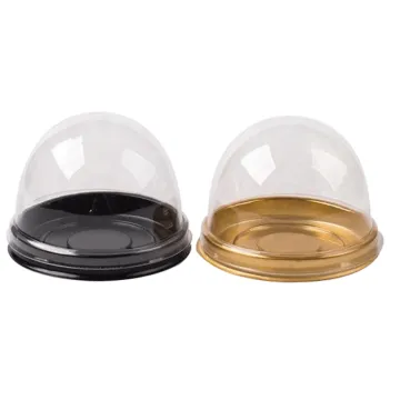 Cupcake Container Round Clear Transparent Plastic Cake Box