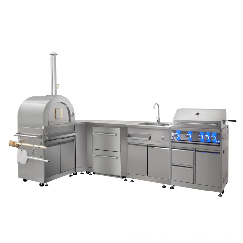 Hyxion outdoor kitchen new design modulars stainless steel silver colour bbq grill