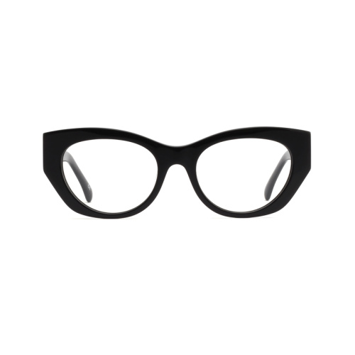 Frauen luxuriöse geometrische Form Acetat optische Rahmenbrille