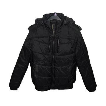 Men\'s Black Woven Winter Coat 2011