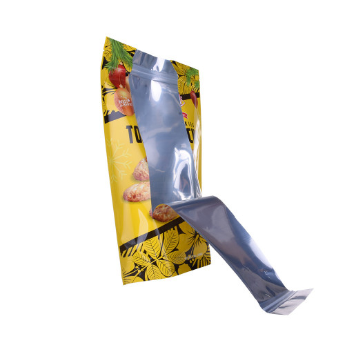 Plastic foil stand up bag snack pack recycled