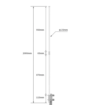 WiFi Outdoor Omni Antenna Gain 12dB 2.4Ghz Roof Mount (3 Feet Long)  Wireless Network Extender/Repeater Range Pole(N-Female Cable Connector)