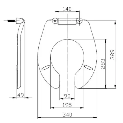 Washable Bathroom Toilet Seat Cover for Disabled Family Members
