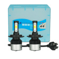 Black H4 Motorcycle Led Headlight Bulbs With Fan