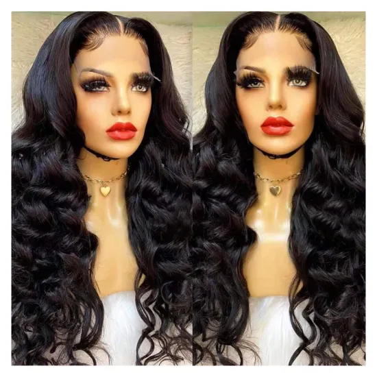 Mink Peruvian HD transparent frontal wig 180 density loose Wave 13*6 100% Natural virgin Brazilian human hair with baby hair