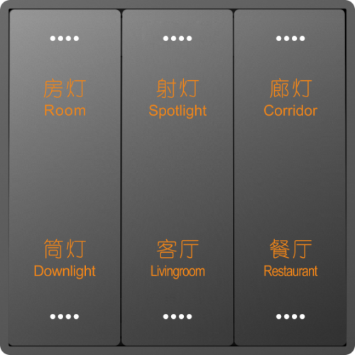 Switch baru plastik untuk kawalan bilik Hotel Smart