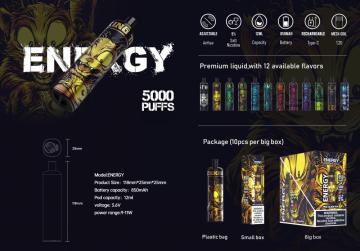 Wholesale KK Energy 5000 Disposable Vapes Kit 12ML