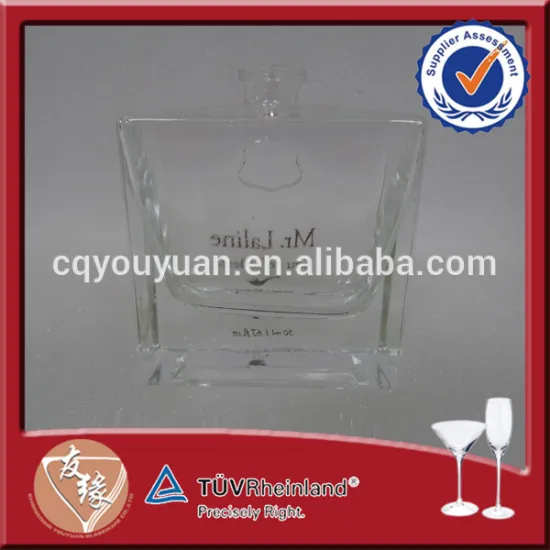 Empty Rectangular Perfume Glass Bottles 50 ML Glass Square Perfume