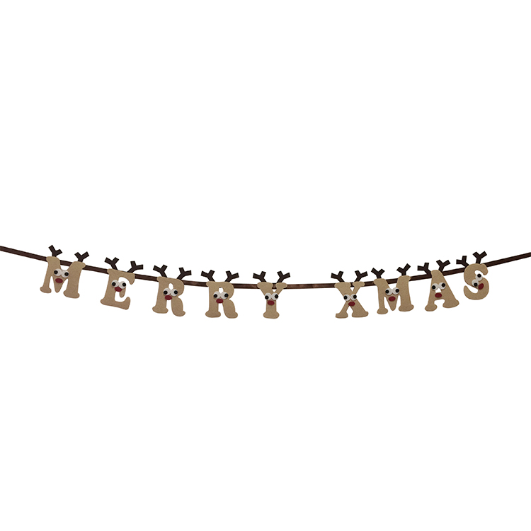 christmas reindeer burlap banner