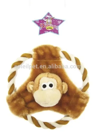 2015 Promotional Pet Product Creative Plush Toy Pug Dog Playing Toy Frizbee