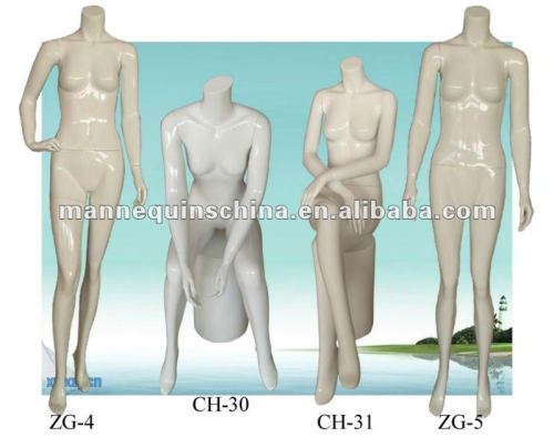 glossy headless female mannequin