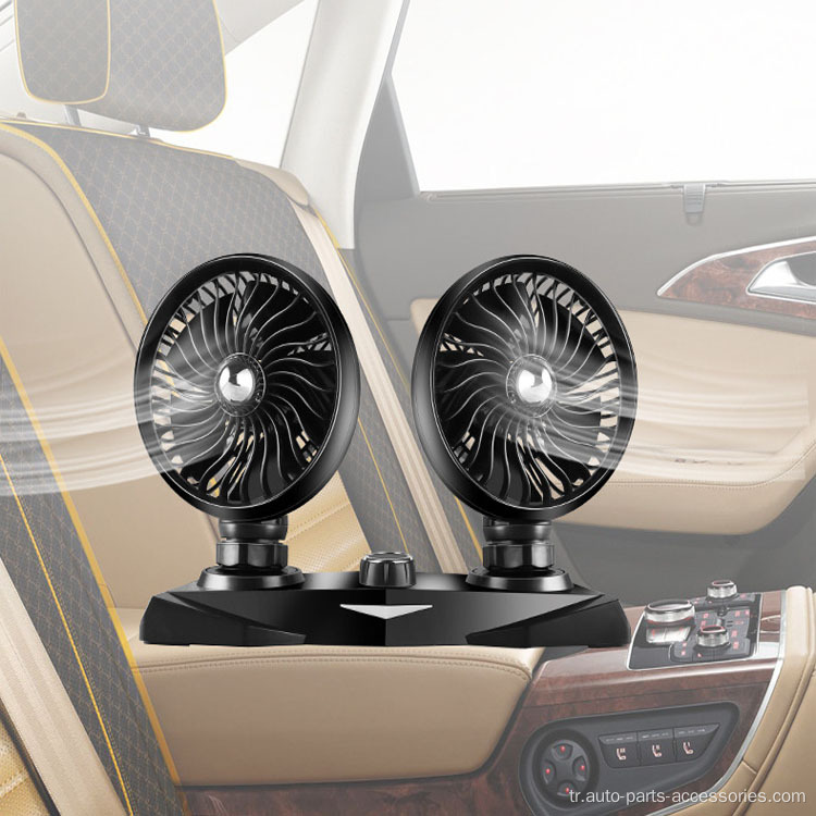 Taşınabilir Çift Kafa Fan Araba Soğutma Fanı