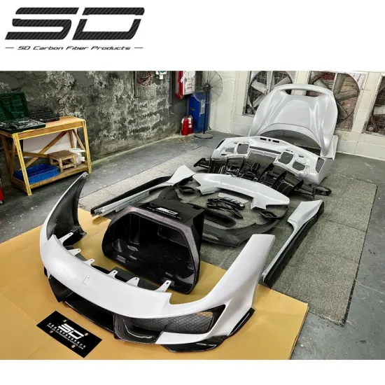 FERARRI 488 GTB Pista Style Front Bumper Hood Rear Bumper Spoiler Kit