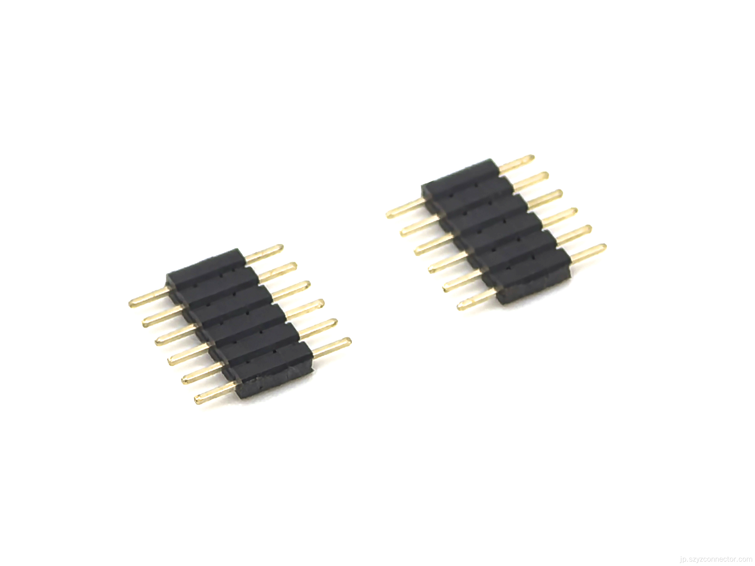 2.0mmピンヘッダーシングルローストレート6p